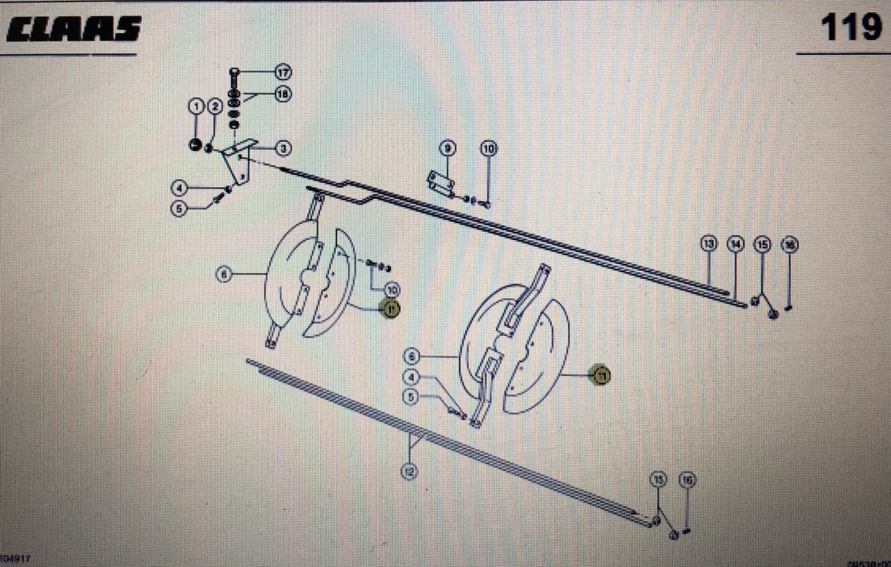 Talerz Claas Mega 370-340 Nr kat. 000 609 586 2 Nr kat. 000 609 586 2