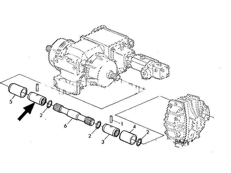 TULEJKA PÓŁOSI SIECZKARNIA JOHN DEERE 7000 SER 6X50 [Oryginał]