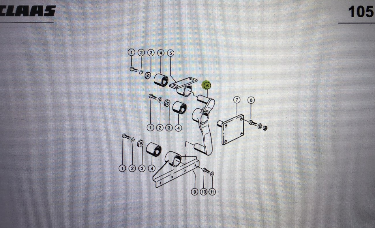 Wahacz do Claas Mega 370-340 Nr kat. części lewy 000 662 627 0