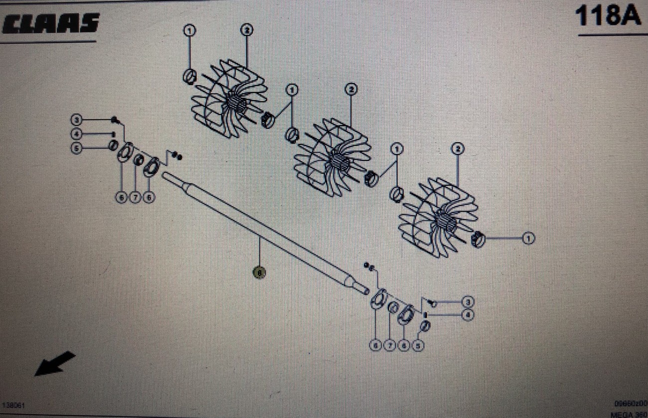 Wał Drąźony Claas Mega 370-340