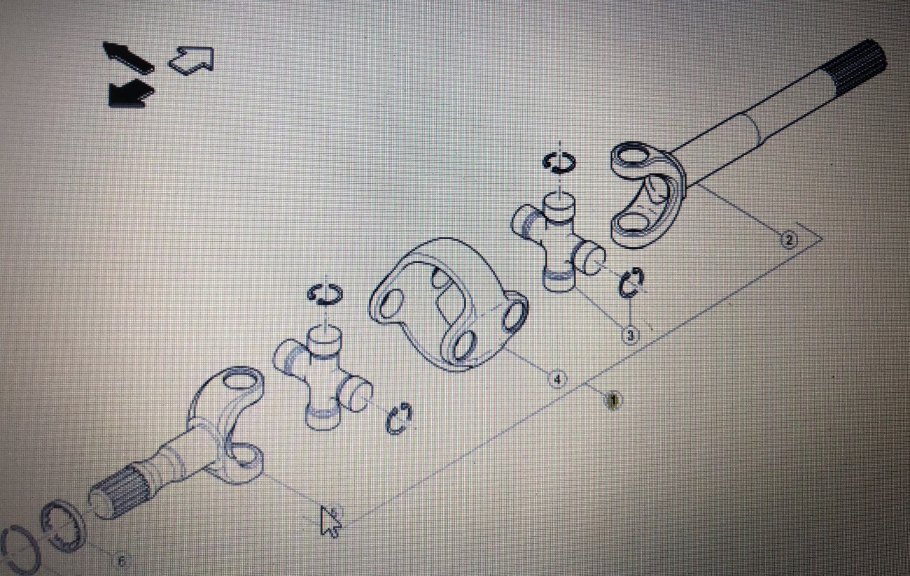 Wał Przedniego Mostu Claas Arion Seria 600