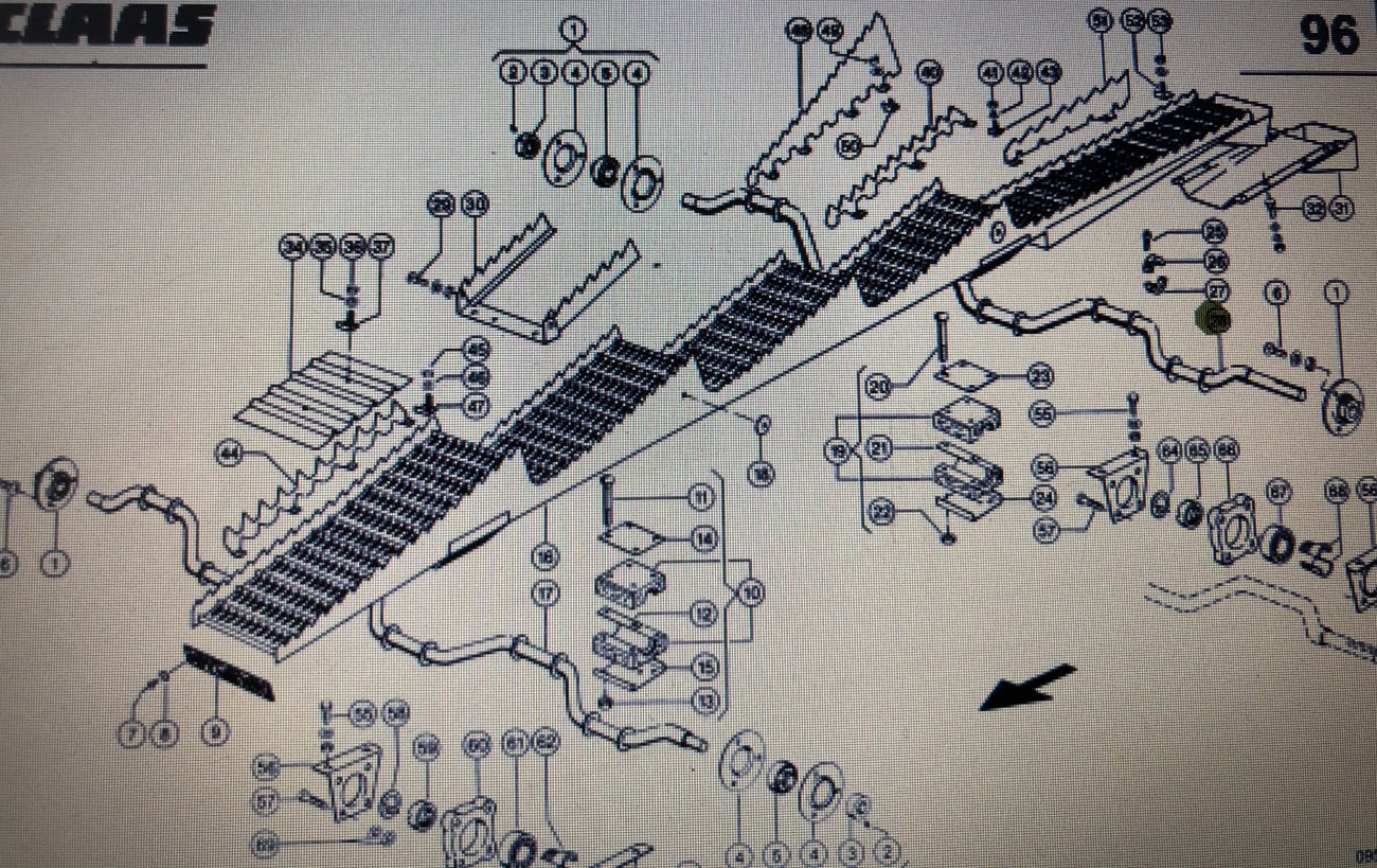 Wał Wytrząsaczy do Claas Mega 370-340 Nr kat. części 000 678 513 3