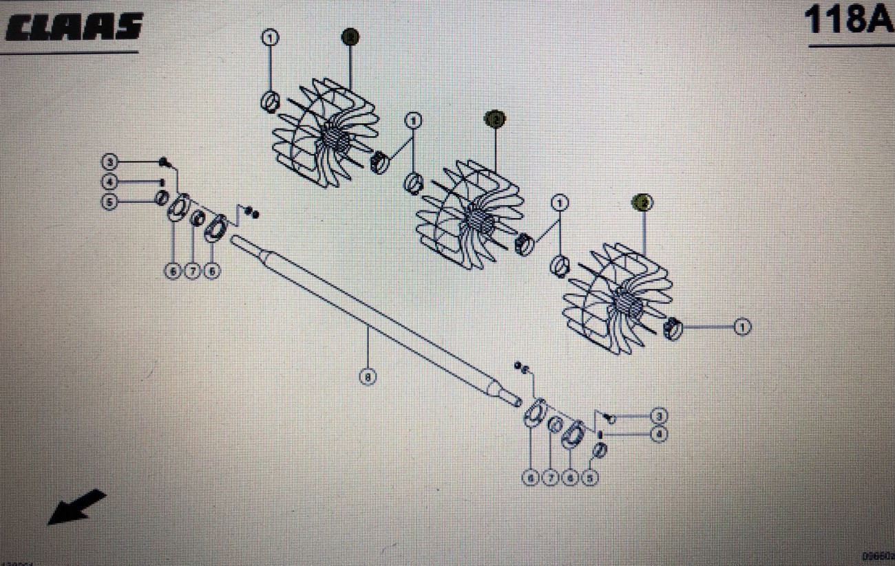 Wirnik wentylatora Claas Mega 370-340 Nr kat. 000 736 551 1 Nr kat. 000 736 551 1