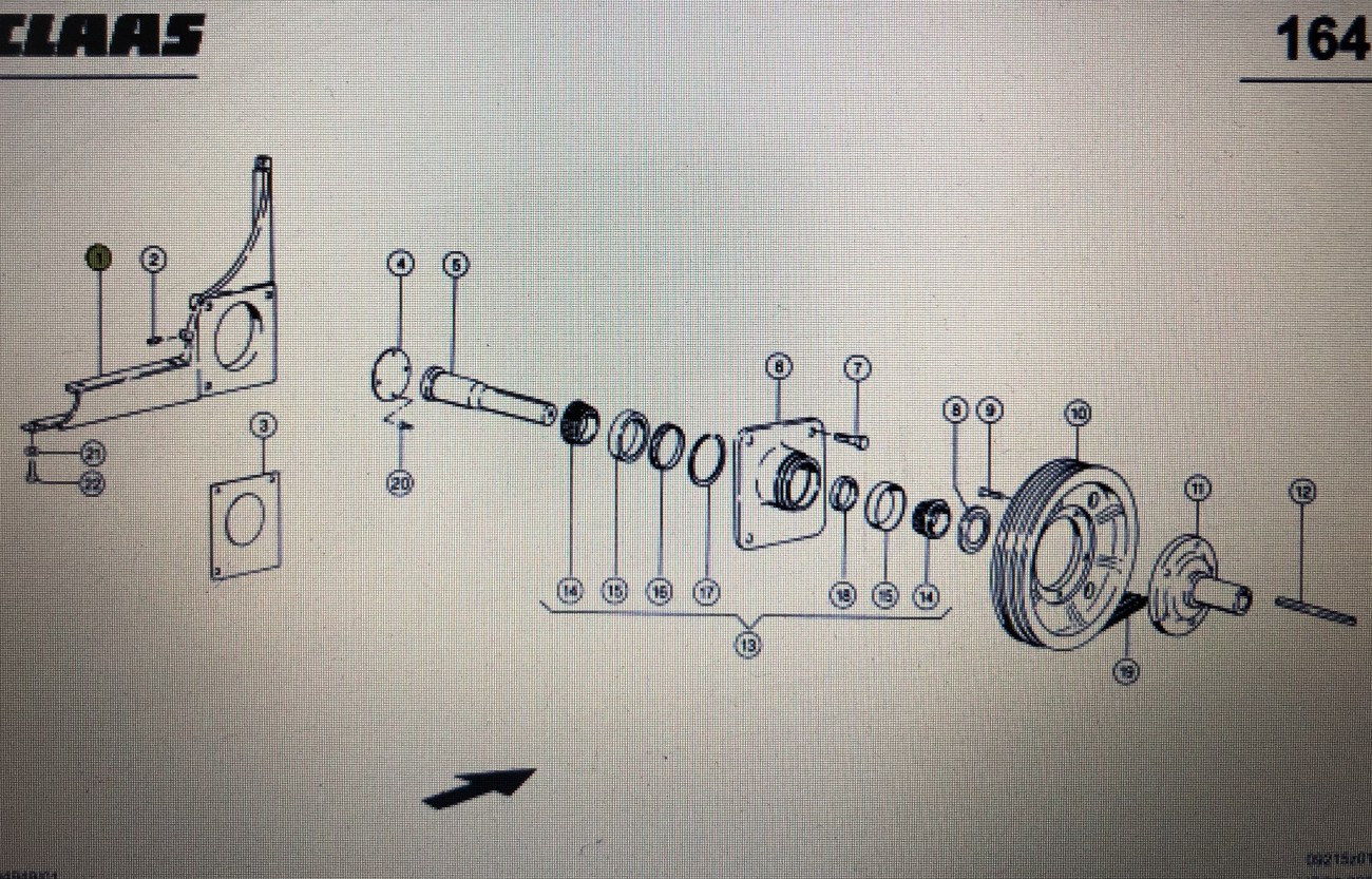 Wspornik Claas Mega 370-340 Nr kat. 000 661 238 0 Nr kat. 000 661 238 0