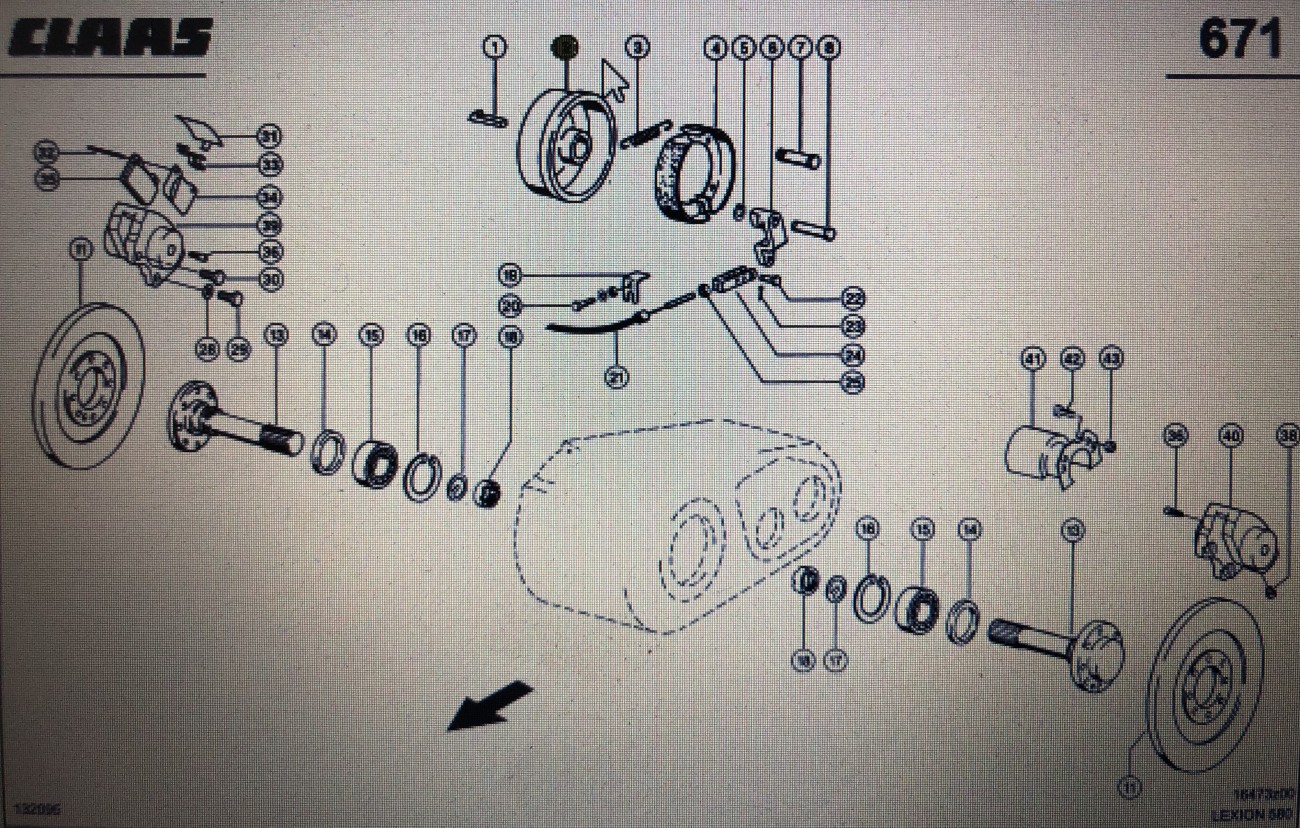 00 0260 686 0/bęben hamulcowy/Lexion 580 750-730 630-620 670-640 Tucano 330-320 340