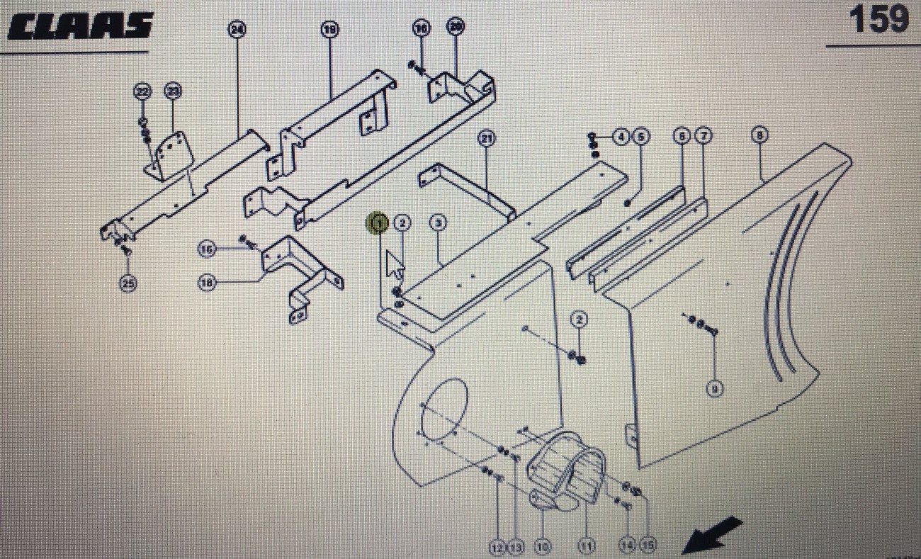 00 0517 619 0/00 0517 727 0/00 0517 620 0/Claas Lexion osłony/Claas Lexion 580 530-510 570 560-540