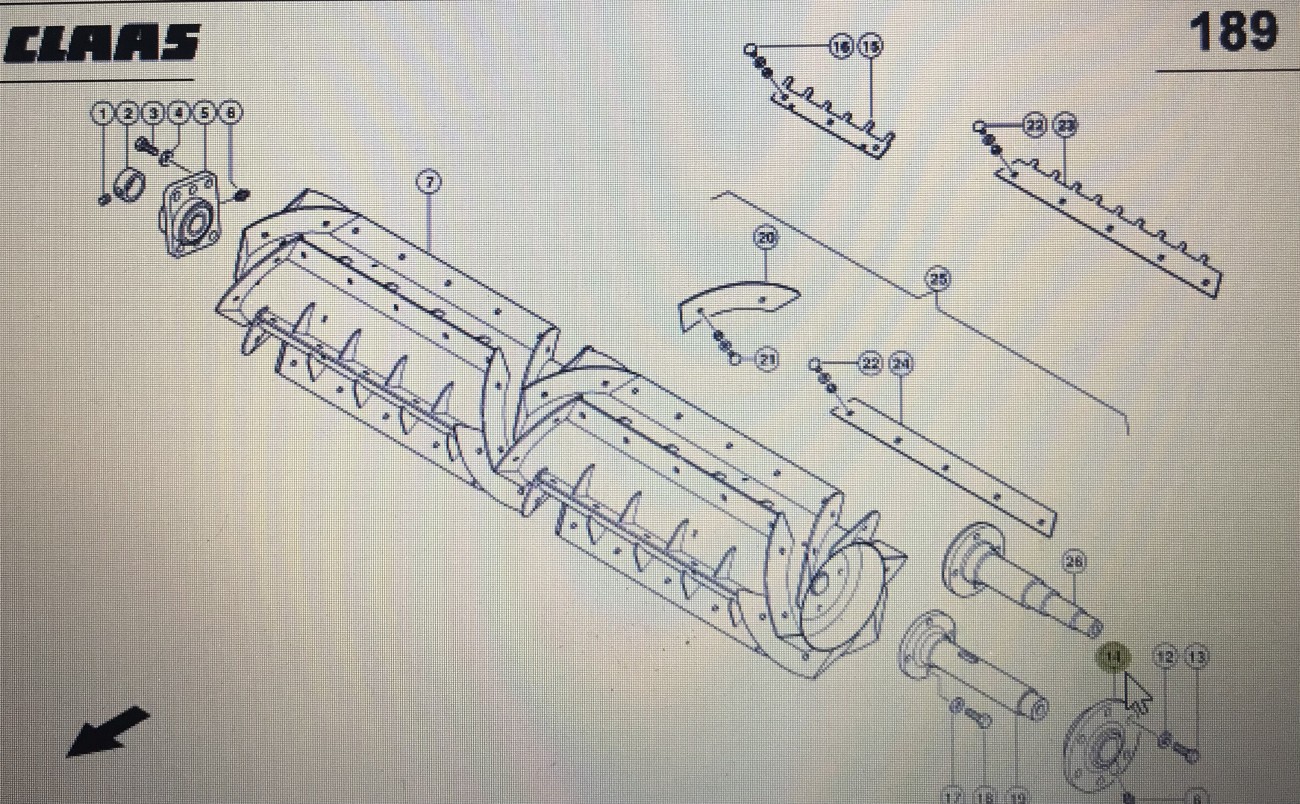 00 0644 700 1/Claas Lexion komplet łoźysk/Lexion 580 670 430-415 460-440 570 480