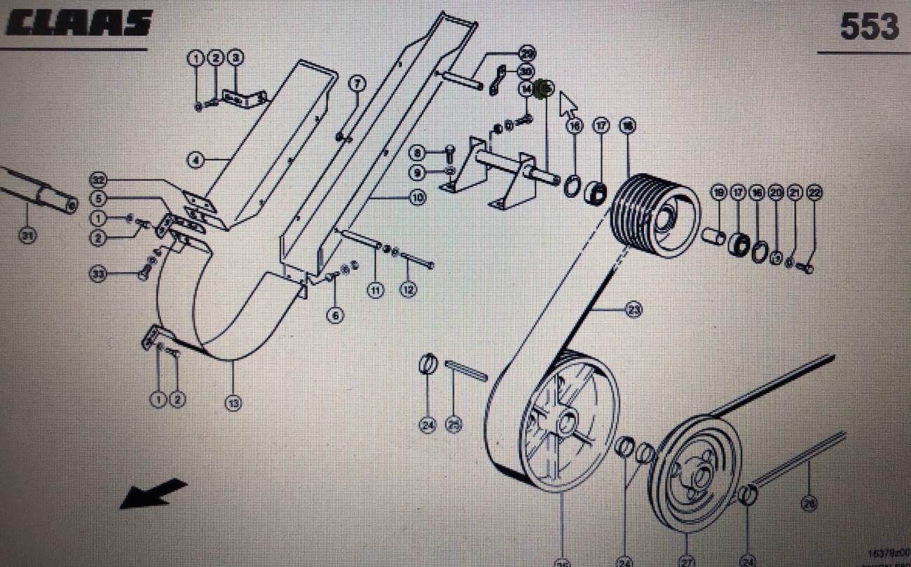 00 0667 202 1/Claas kozioł łoźyskujący/Claas Lexion 580 670 750-730 670-640 410-405 430-415 480 600