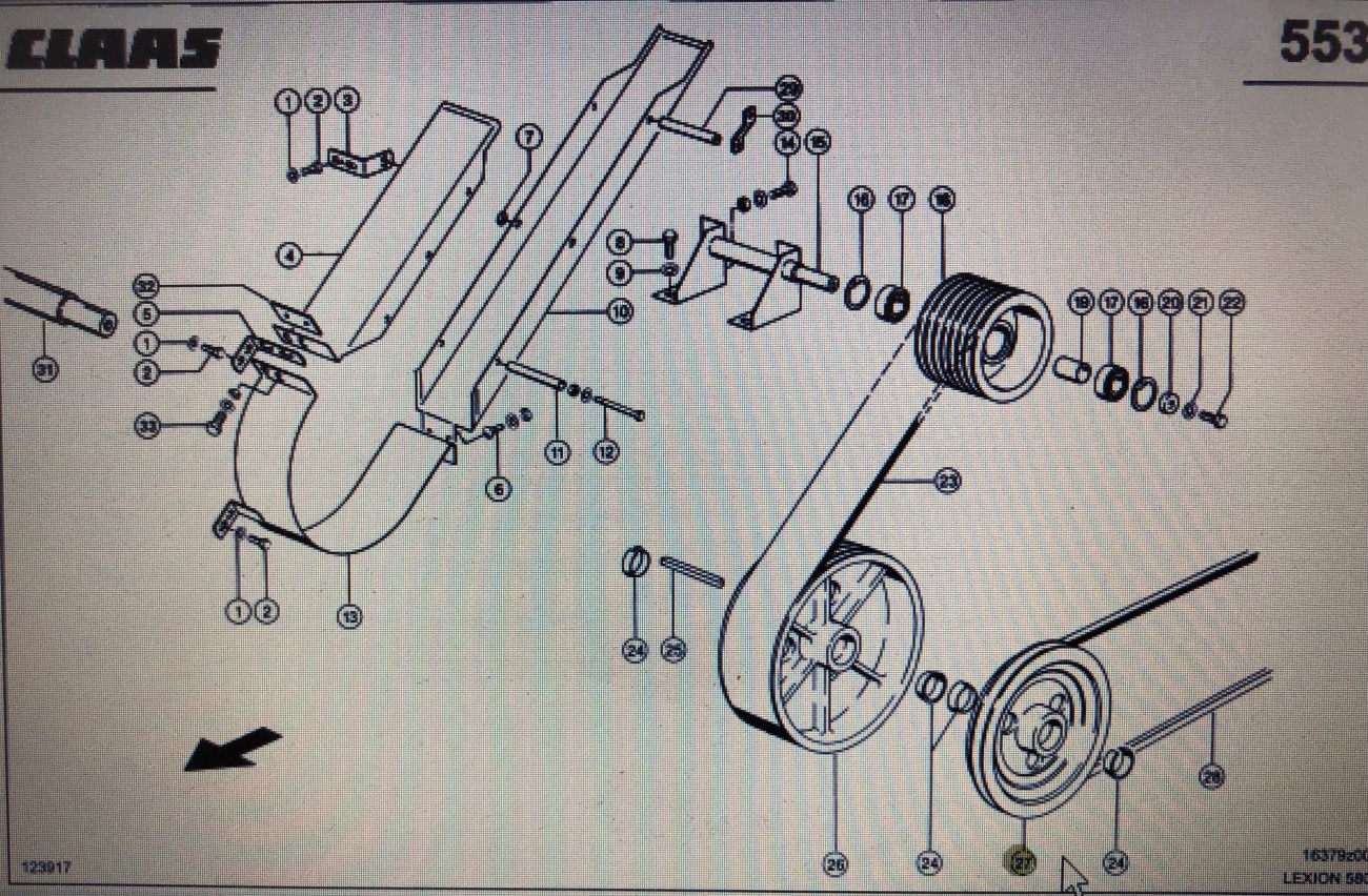 00 0667 867 1/00 0644 919 1/koło pasowe/Lexion 580 410-405 750-730 460-440 670-640 430-410 570 600
