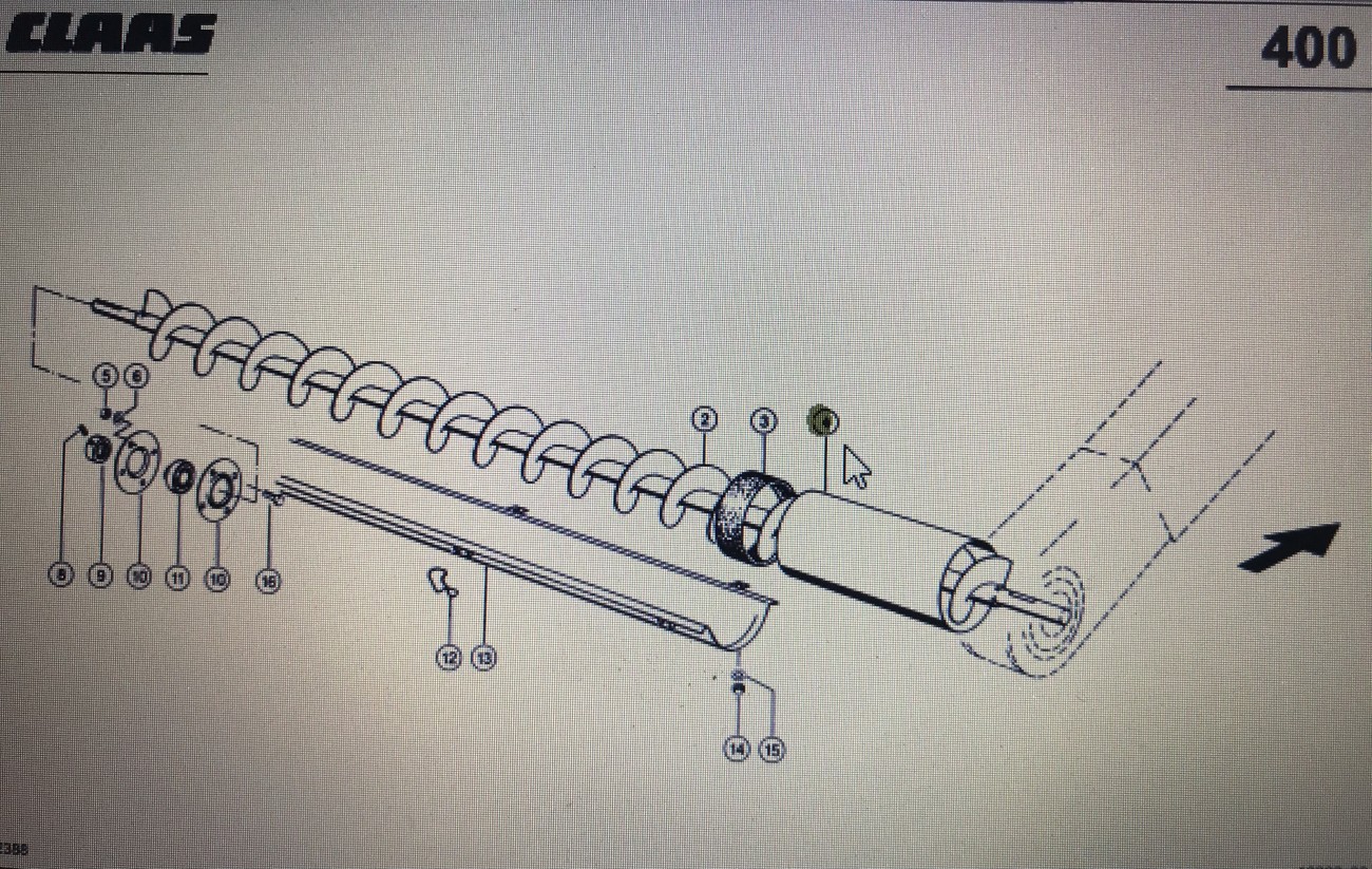 00 0735 340 0/Claas Lexion wspornik/Claas Lexion 580 670 560-540 760 460-440 480