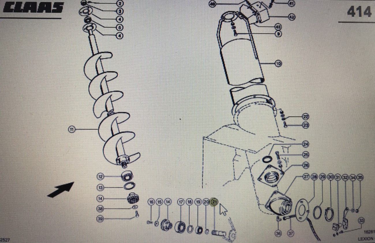 00 0735 898 0/wałek podajnika zboźowego/Lexion 580 670-640 530-510 460 750-730