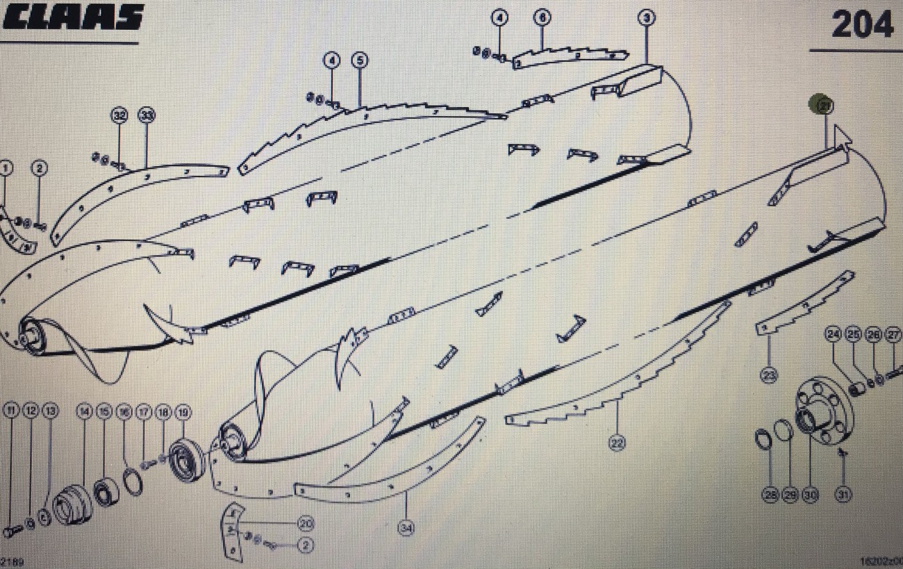 00 0752 871 2/00 0752 876 2/Claas Lexion rotor/Claas Lexion 580 480