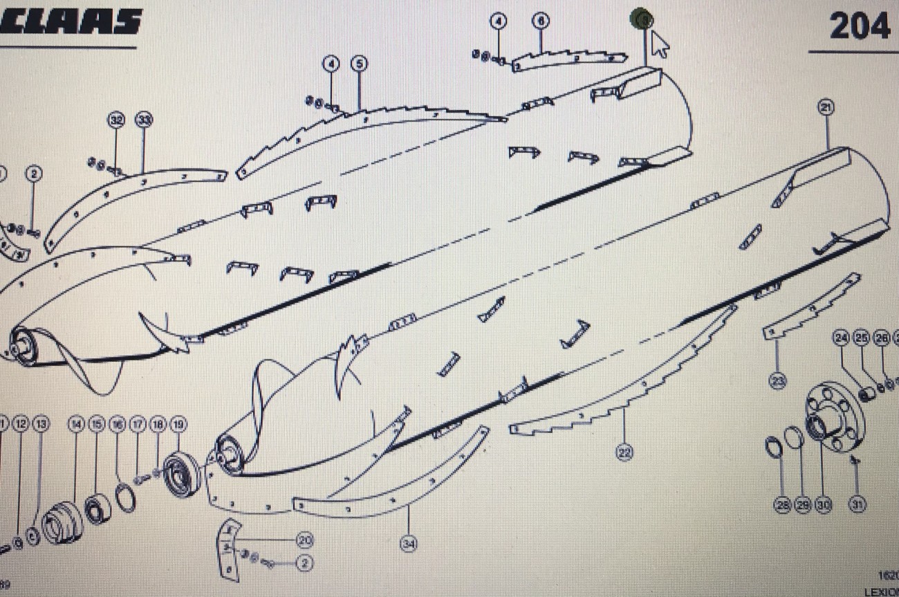00 0752 871 2/00 0752 876 2/Claas Lexion rotor/Claas Lexion 580 480