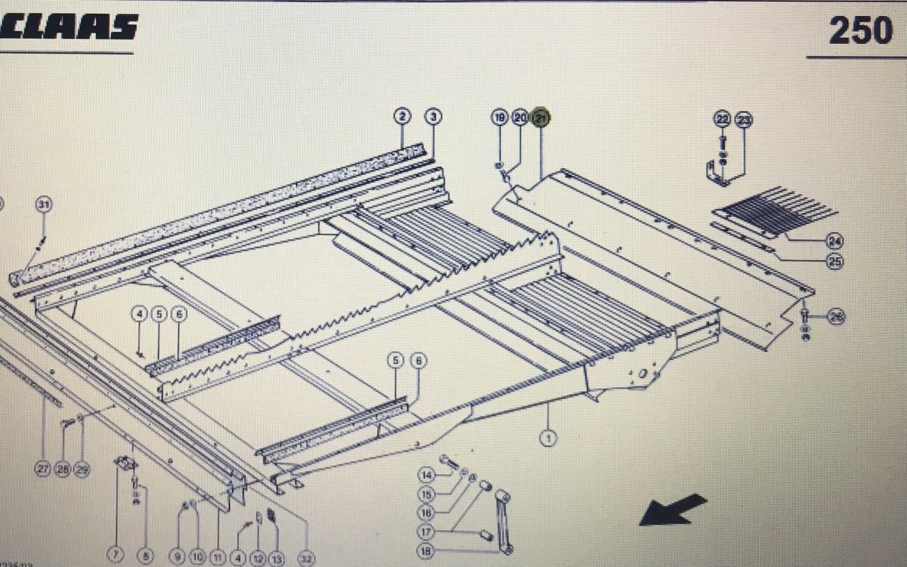00 0755 107 1/Claas Lexion blacha prowadząca/Claas Lexion 580 560-540