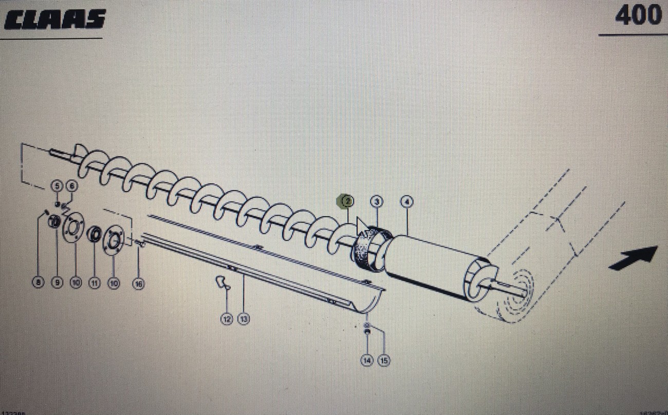 00 0757 248 1/Claas Lexion ślimak powrotu/Lexion 580 670 460-440 600 770 780-760 480