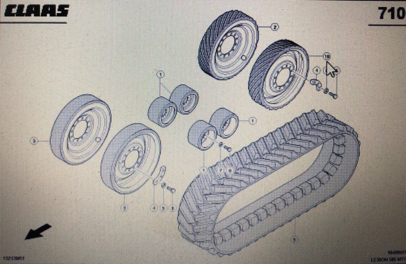 00 0764 067 0/00 0750 359 0/koło napędu/Lexion 460-450 480 460-450 Terra Track 465 580 570 560-540