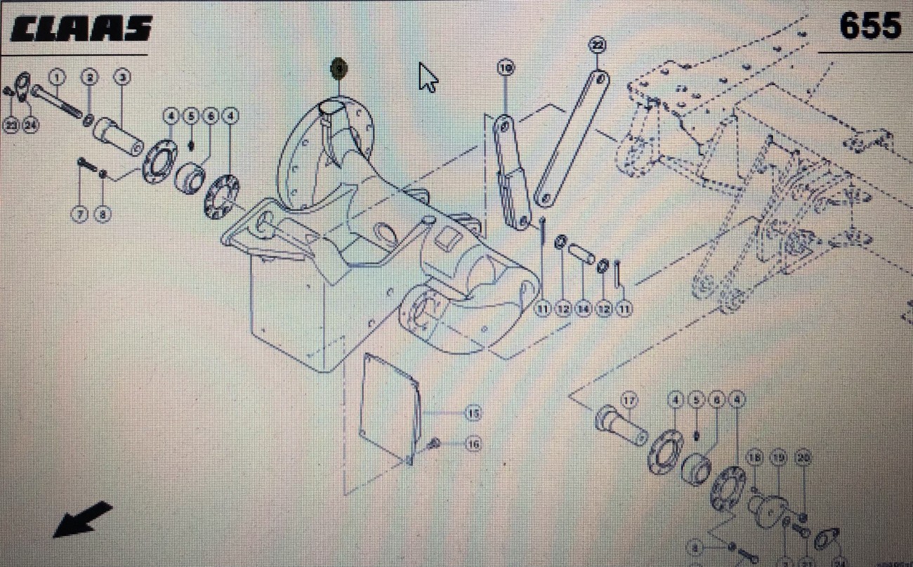 00 0764 541 0/00 0764 540 0/wahacz/Lexion 580 560 600 Mega 350 370-360 202 Tucano