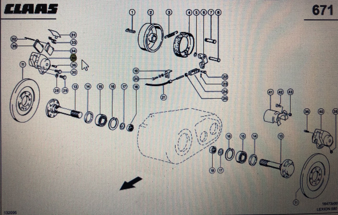 00 0769 497 1/zacisk hamulca-wspornik pierścienia/ Lexion 580 465 530-510 600 Tucano 330-320