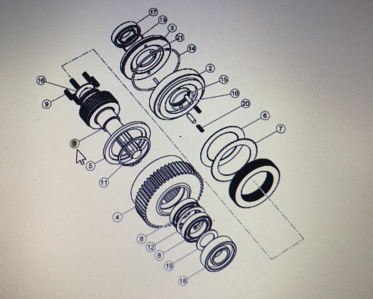 00 1142 195 0/Claas Arion wałek przedni/Arion 600 Hexashift 500 Hexashift 540-510 640-610