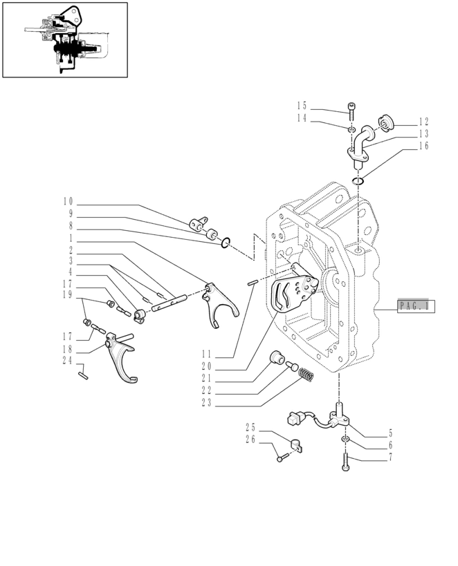 New Holland T6010 T6090 T6070 Widełki przesuwnika pto, 1000 rpm 87578125