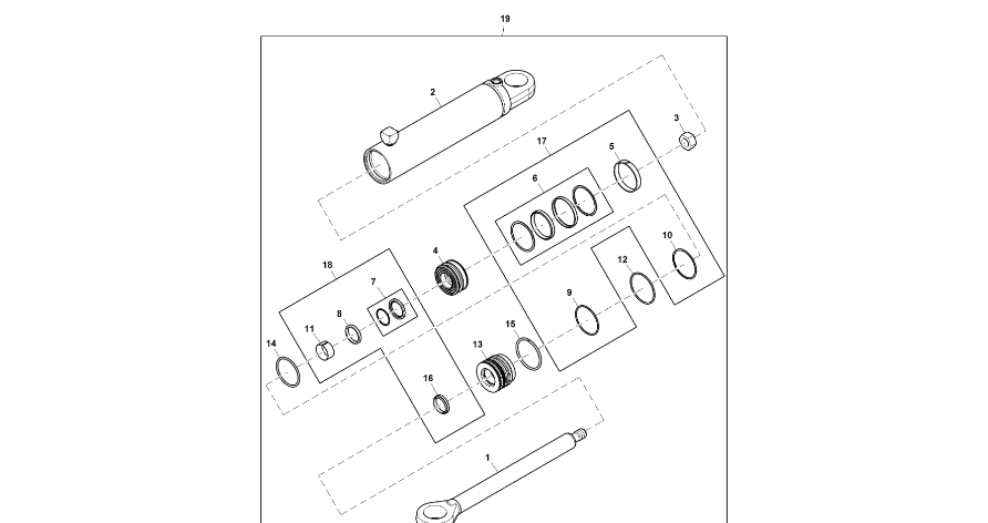 John Deere 9470RX - Tłoczek H145456 (Kierowanie)