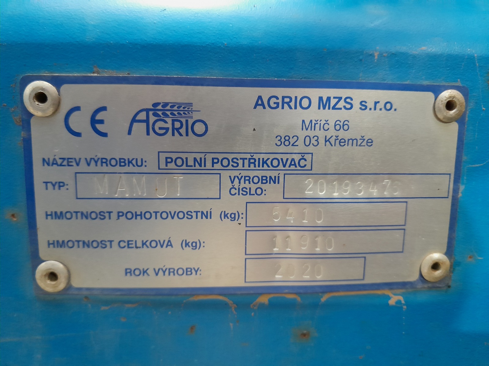 Opryskiwacz polowy Mamut 6500 l. 24m