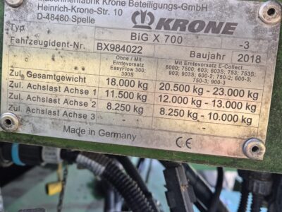 Sieczkarnia Krone Big X 700, 2018r