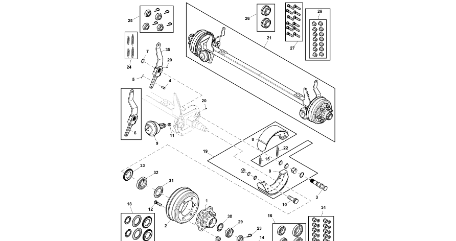 John Deere 960 - Dżwignia DC219671 (Hamulce)