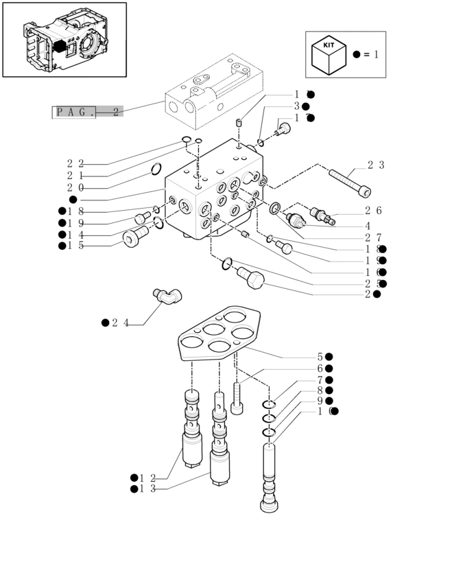 New Holland T6010 T6090 T6070 Zawór sterujący 5195313