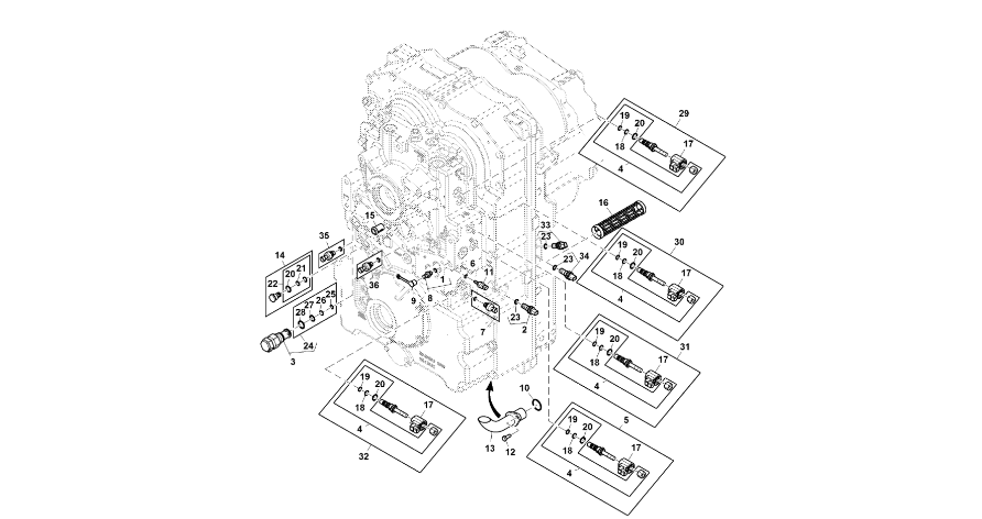 John Deere 9470RX - Regulator RE571667 (Przekładnia Power Shift)