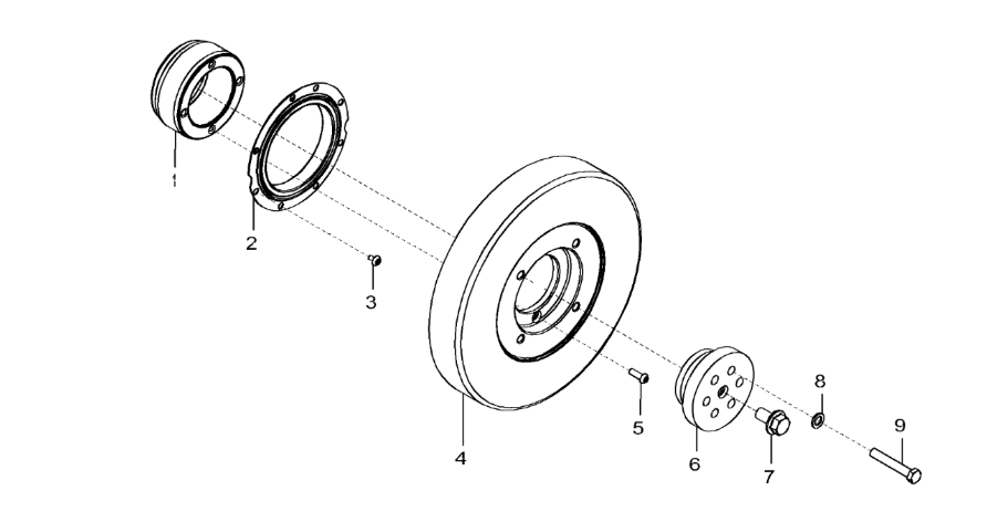 John Deere 9470RX - Tłumik skrętny RE530733 (Silnik)