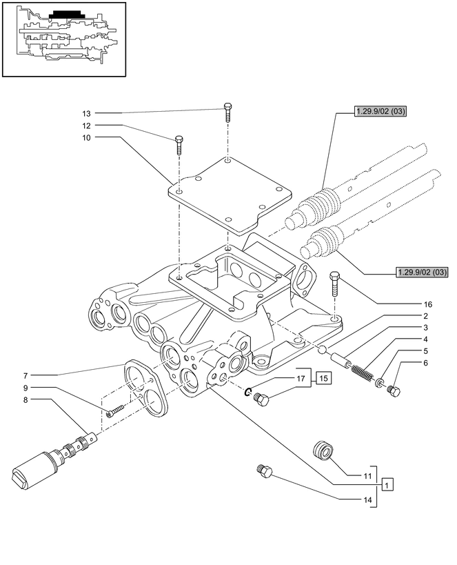 New Holland T6010 T6090 T6070 Zespół pokrywy 47127526