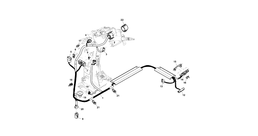 John Deere 9470RX - Wiązka przewodów RE574963 (Hamulec)