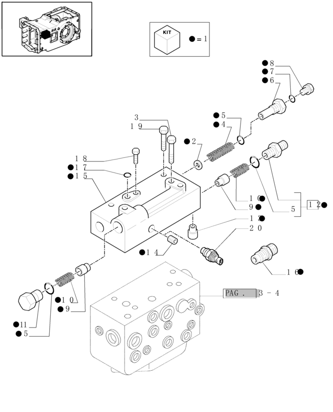 New Holland T6010 T6090 T6070 Zawór kolektora 84135997