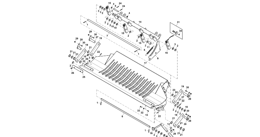 John Deere 960 - Rama DC219859 (Podbieracz)