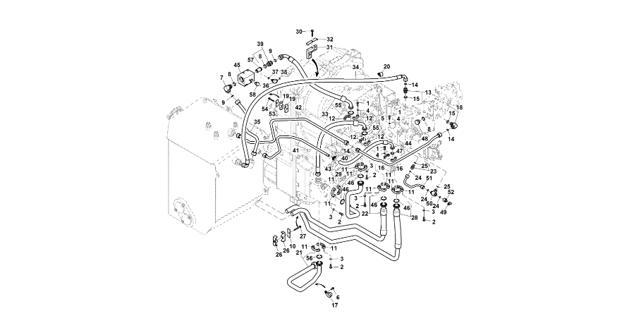 John Deere 9470RX - Przewód hydrauliczny RE575360 (Układ hydrauliczny)