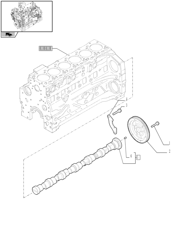 New Holland T6010 Koło zębate 2854823