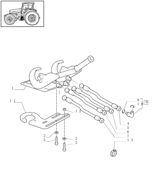 New Holland T6010 Złączka 87733579