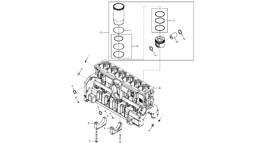 John Deere 9470RX - Pokrywa łoźyska R518573 (Silnik)