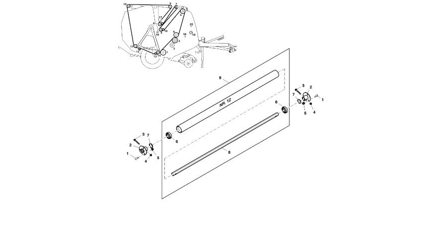John Deere 960 - Pręt CC130403 (Pasy, rolki, bramki)