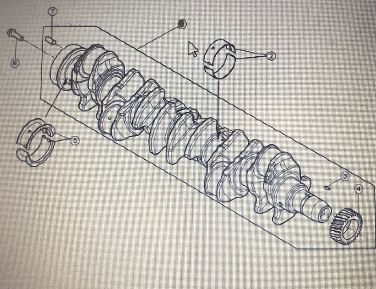 60 0502 869 6/wał korbowy/Arion 640 600 640-610 Axion 850-810 Axion 850-810Hexa 840-810CMatic