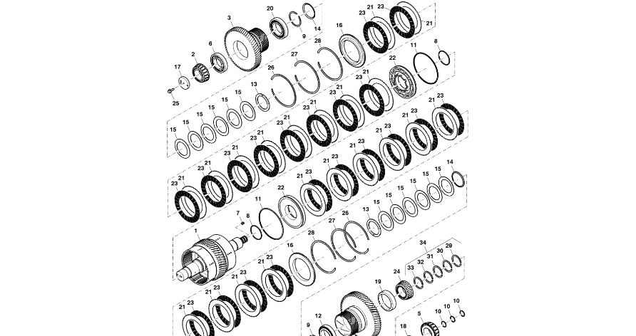 John Deere 9470RX - Bieg R556419 (Przekładnia Power Shift)