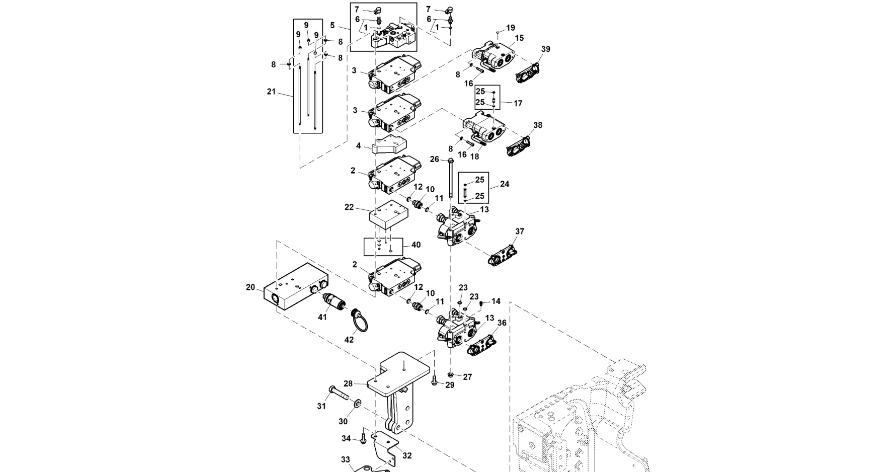 John Deere 9470RX - Kolektor RE594840 (Zawór sterujący)