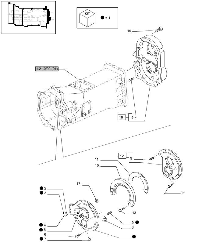 New Holland T6010 T6090 T6070 Osłona łoźyska 47126620