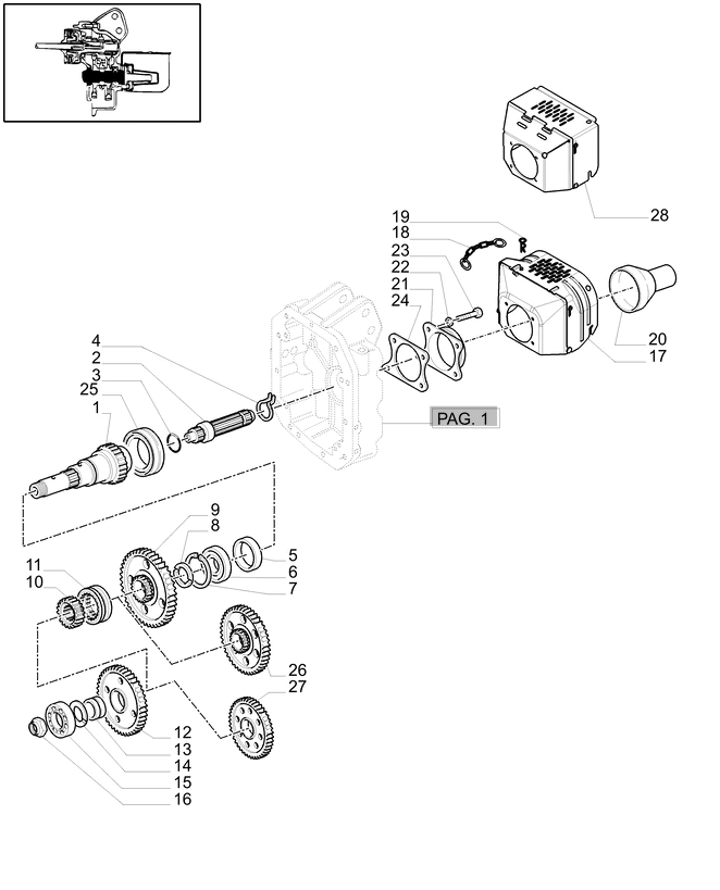 New Holland T6010 T6070 Koło zębate 87654259
