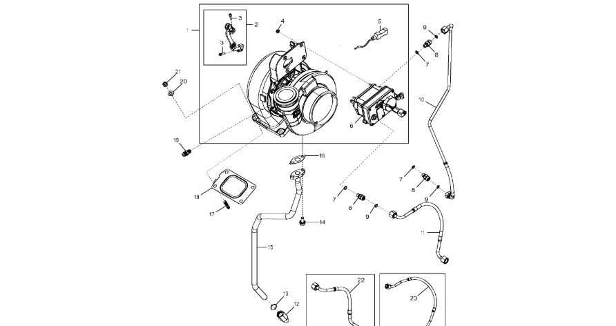 John Deere 9470RX - Turbospręźarka DZ108113 (Silnik)