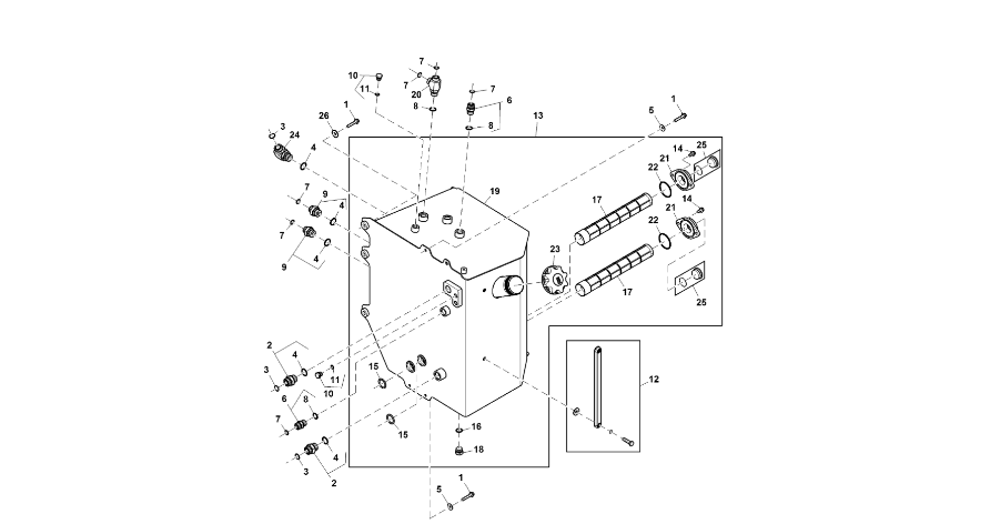 John Deere 9470RX - Poziomowskaz RE573059 (Układ hydrauliczny)