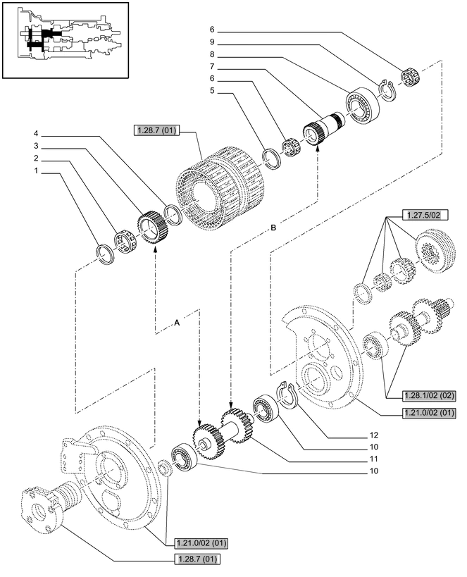 New Holland T6010 Wałek 87396945