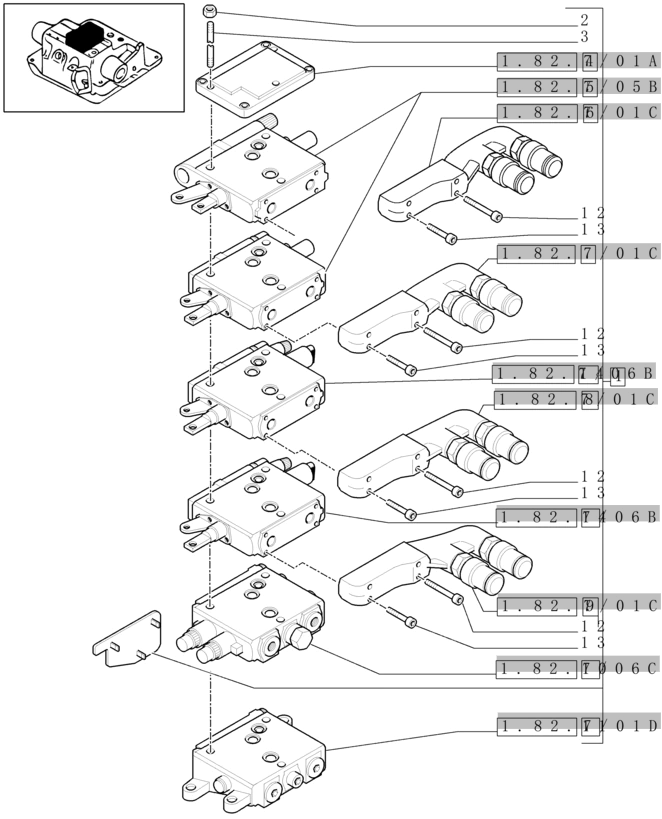 New Holland T6010 Zawór sterujący 87311386