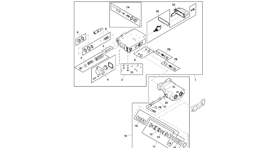 John Deere 9470RX - Zestaw zaworów RE580941 (Zawór sterujący)